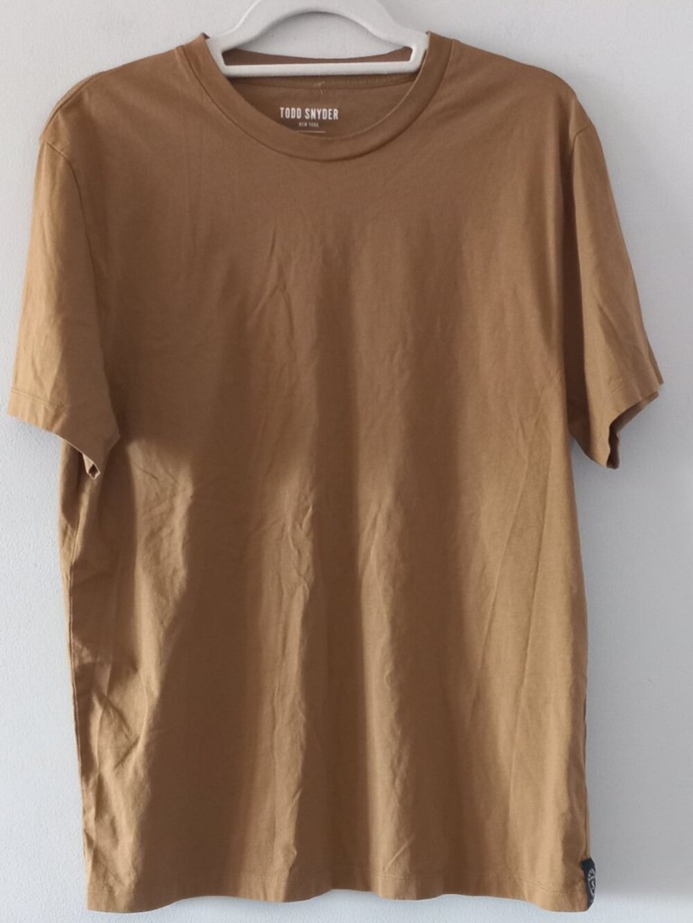 TODD SNYDER camel brown crew neck t-shirt